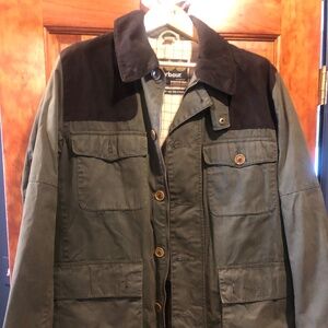 Barbour Mens Hackerton Waterproof Breathable Chore Jacket Green Size XLarge